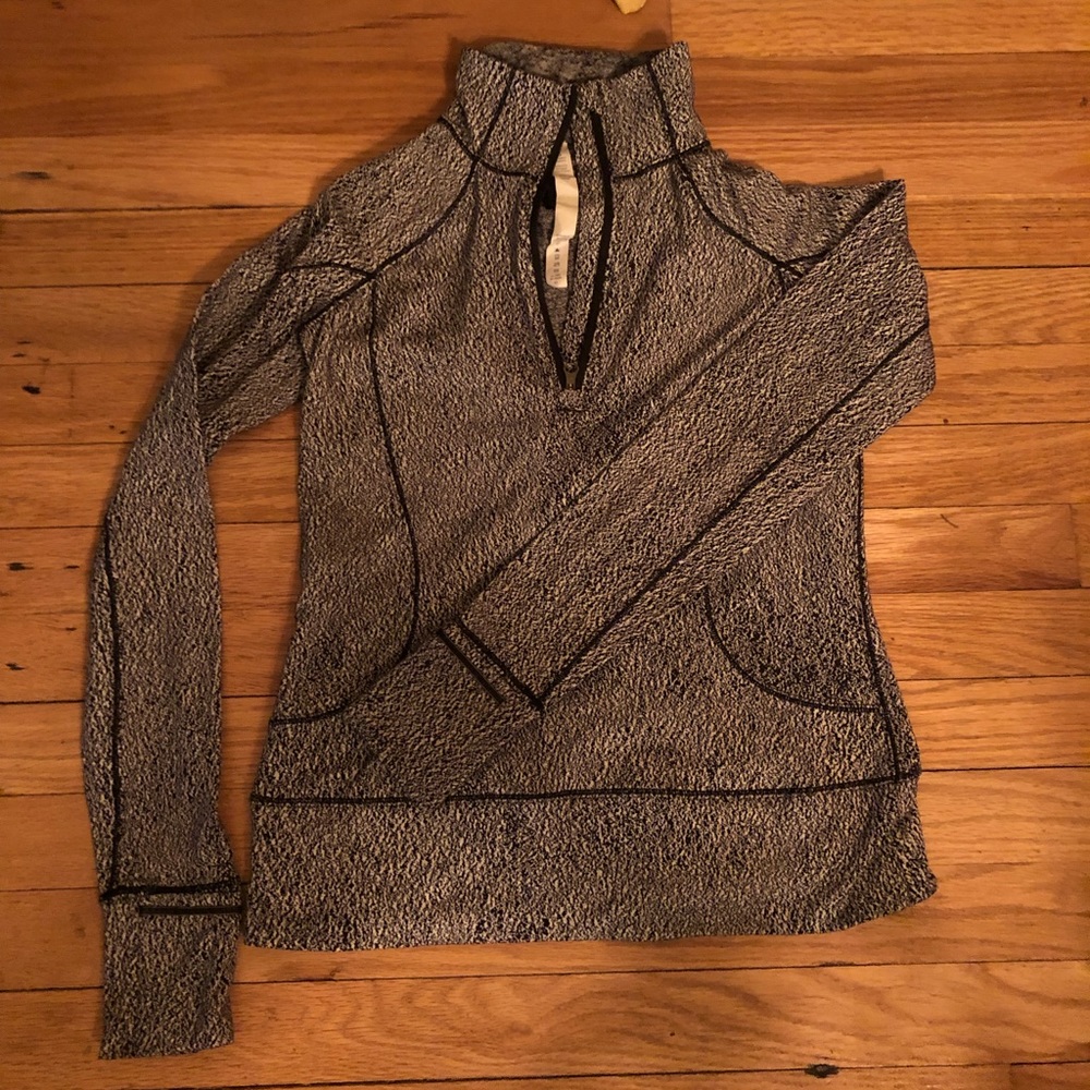 Lululemon Quarter-zip Black/White Speckled